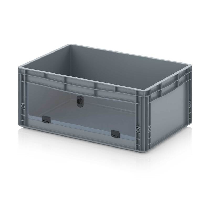 Bac Euro avec fenêtre acrylique côté long - 56 L - 600×400×270 mm
