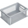 Bac gerbable norme Euro NB 14 V2 18 - 400x300x170 mm - fond plein et parois ajourées