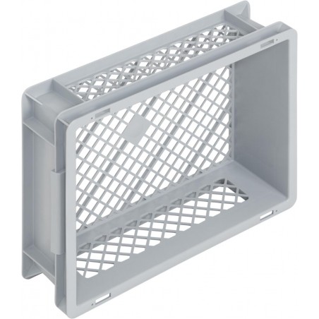 Bac gerbable norme Euro NB 10 V3 18 - 400x300x125 mm - fond et parois ajourés