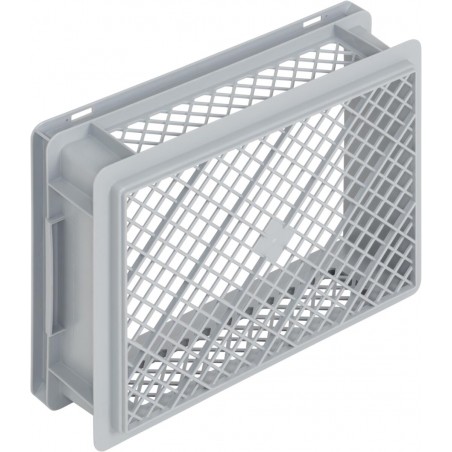 Bac gerbable norme Euro NB 10 V3 18 - 400x300x125 mm - fond et parois ajourés