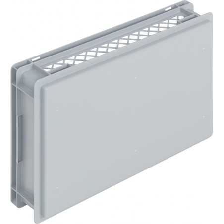 Bac gerbable norme Euro NB 24 V2 18 - 600x400x120 mm - fond plein et parois ajourées