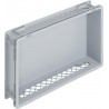 Bac gerbable norme Euro NB 24 V2 18 - 600x400x120 mm - fond plein et parois ajourées