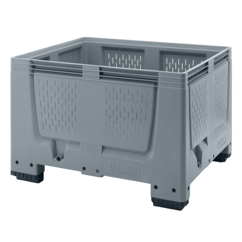 Caisse-palette ventilée 4 pieds - 670 L - 1200×1000×790 mm
