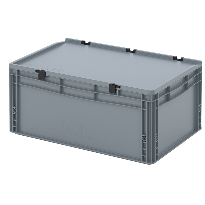 Bac Euro couvercle à charnières ED 64/27 HG - 600x400x285 mm - 56 L