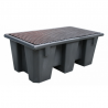 Bac de rétention 2 fûts - 220 L - 1265×700×495 mm - Réf. LB BRCECOP 220