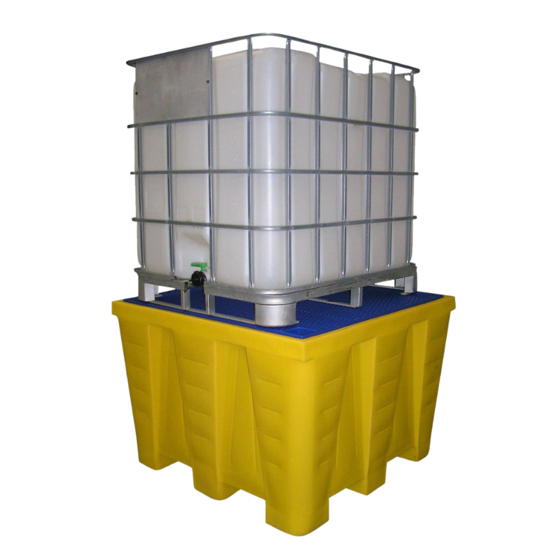 Bac de rétention IBC 1 cuve - 1200 L - 1300×1300×900 mm