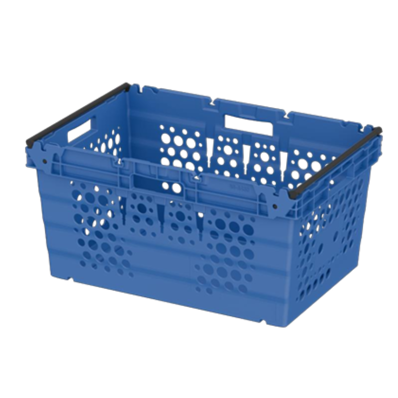 Bac Euronorm gerbable emboîtable à parois et fond pleins - 58 L - 600×400×300 mm