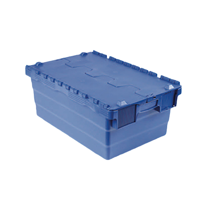 Bac plastique à couvercle intégré solidaire - 40 L - 600×400×250 mm