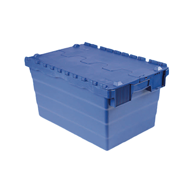 Bac plastique à couvercle intégré solidaire - 60 L - 600×400×320 mm