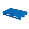 Palette plastique hygiénique 3 semelles lisses - 1200×1000×165 mm - Réf. SF1000HYG/3/S-BLEU
