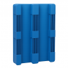 Palette plastique hygiénique 3 semelles à patins - 1200×1000×165 mm - Réf. SF1000HYG/3/7-BLEU