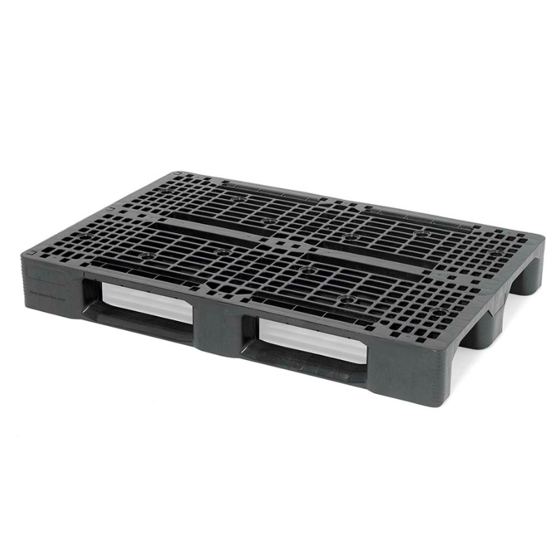 Palette Packpal ajourée 3 semelles SF 800 PES - 1200x800x150 mm Noir