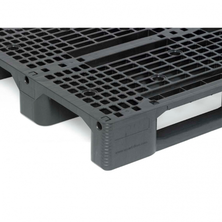 Palette Packpal SF 800 PES ajourée 3 semelles Noir - 1200x800 Gamma Wopla