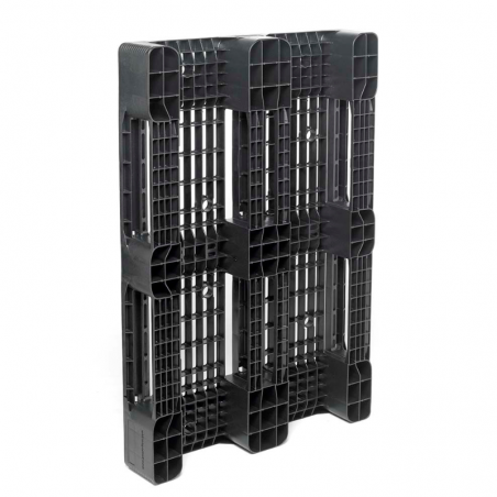 Palette Packpal SF 800 PES ajourée 3 semelles Noir - 1200x800 Gamma Wopla