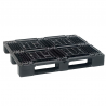 Palette Packpal SF 1000 PES ajourée 3 semelles Noir - 1200x1000 Gamma Wopla