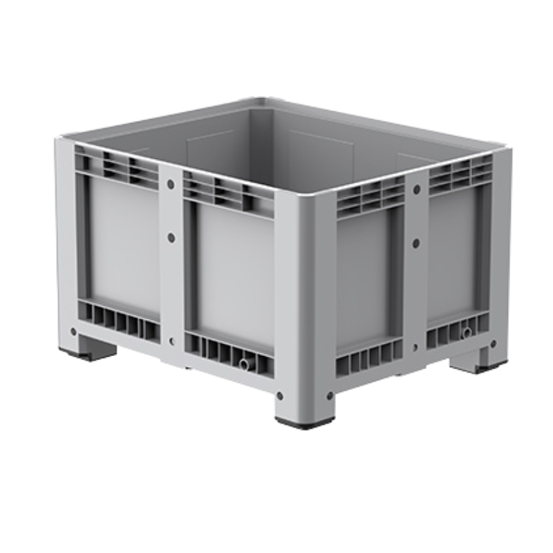 Caisse-palette industrielle pleine 610 L 1200x1000x760 mm - Version 4 pieds
