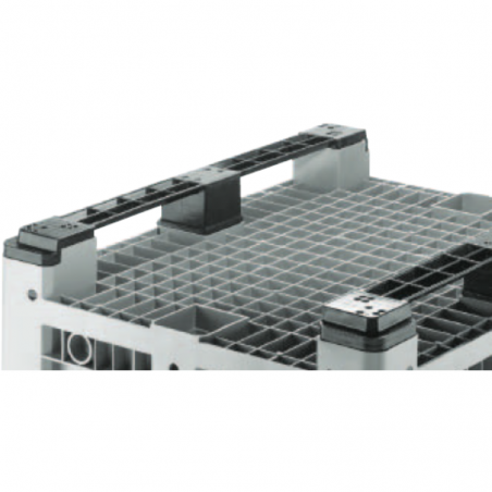Caisse-palette 610 L format ISO 1200x1000 ref. 1091 C - 2 semelles