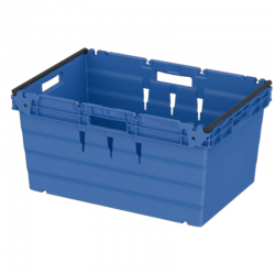 Bac Euronorm gerbable emboîtable à parois et fond pleins - 58 L - 600×400×300 mm