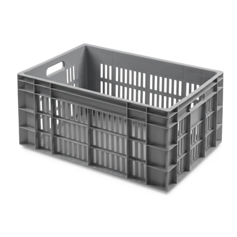 Bac gerbable norme Euro - 600x400x300 mm - fond plein et parois ajourées