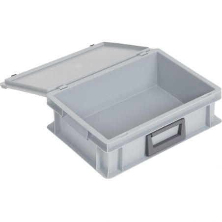 Valise plastique 400x300 mm gerbable avec couvercle – Série PC disponible en 11L, 15,5L et 19,9L