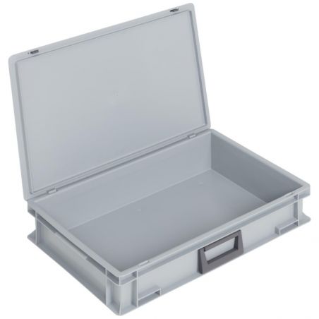 Valises plastiques 600x400 mm avec couvercle – Série grand format 600 x 400 mm disponible en 22,8L, 32,5L, 43,1L et 62,2L