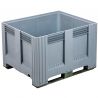 Caisse palette plastique ajourée 1200 x 1000 mm – 2 ou 3 semelles – 650 litres