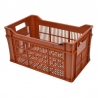 Bac gerbable - 30L - 500x300x265 mm - fond ajouré, parois ajourées - Gris - réf. BF5327-0020
