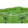 Caisse palette plastique ajourée 1200x1000 à 2 semelles