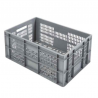 Bac Europe - 60L - 600x400x320 mm - fond ajouré, parois ajourées - Rouge - réf. E6432-2020