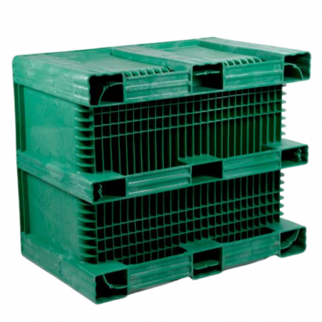 Caisse palette 630 L Vert- 1200x1000x760 alimentaire