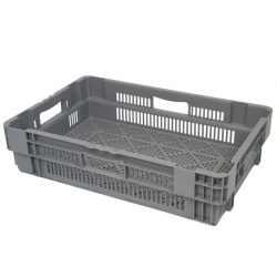Bac gerbable emboîtable ajouré – 600 × 400 × 144 mm – 26 litres