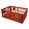 Caisse avicole ajourée rouge brun – 785 x 585 x 300 mm – 118 L