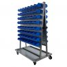 Chariot de rangement à bacs Série ECO sur roulettes – Plusieurs configurations de bacs