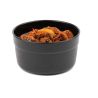 Boîte hermétique ronde noire avec couvercle – lot de 10 – 0,5 ou 1,2 L