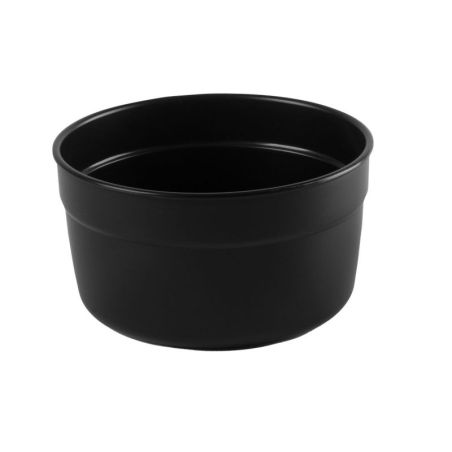 Boîte hermétique ronde noire avec couvercle – lot de 10 – 0,5 ou 1,2 L