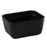 Boîte hermétique rectangulaire noire avec couvercle – lot de 10 – 0,4 ou 0,95 L