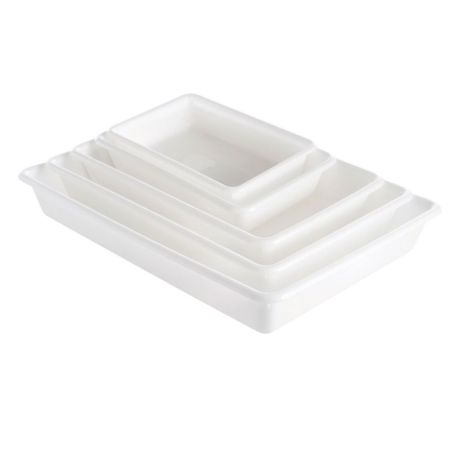 Bac plat alimentaire blanc – 2, 3, 5, 8 ou 10 litres