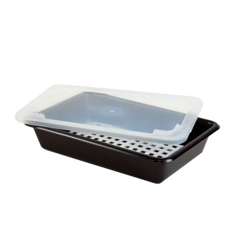 Bac plat alimentaire noir – 3, 5 ou 8 litres