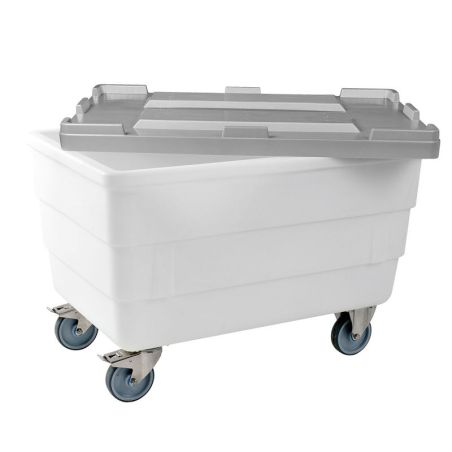 Bac grand volume double paroi sur roues à chapes inox – 310 ou 500 litres