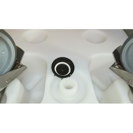 Bac grand volume double paroi sur roues à chapes inox – 310 ou 500 litres