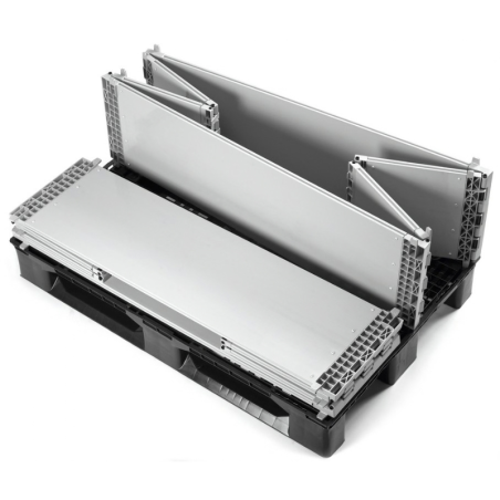 Réhausse palette plastique 800x600 pliable | SF600FB