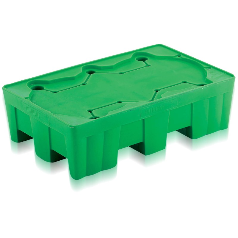 Palette plastique rétention 2 fûts 215 litres QS000 Palette plastique rétention 2 fûts 215 litres QS000