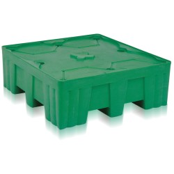 Palette en plastique rétention 4 fûts 450 litres VSA07